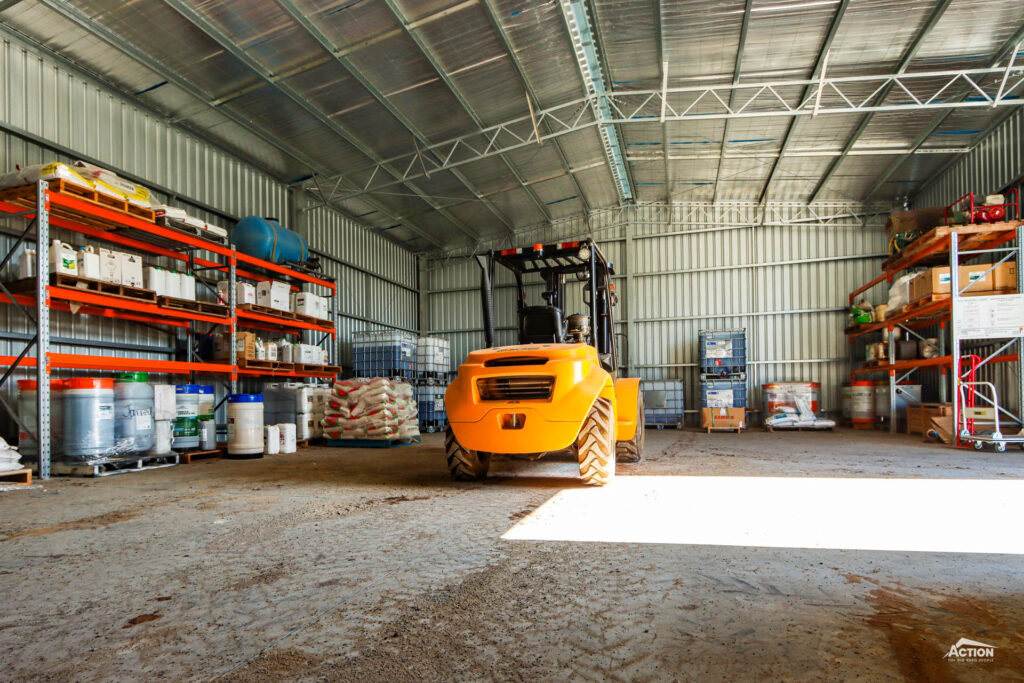 Chemical shed at Broughton - internal